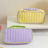 Maxbell Portable Makeup Bag Cosmetic Bag with Handle Sundries Storage Bag Purple