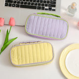 Maxbell Portable Makeup Bag Cosmetic Bag with Handle Sundries Storage Bag Purple