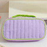 Maxbell Portable Makeup Bag Cosmetic Bag with Handle Sundries Storage Bag Purple