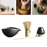 Maxbell 4x Japanese Matcha Whisk Set with Ceramic Bowl Multifunction for Ceremony A