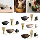 Maxbell 4x Japanese Matcha Whisk Set with Ceramic Bowl Multifunction for Ceremony A