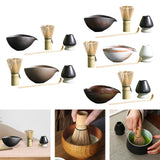 Maxbell 4x Japanese Matcha Whisk Set with Ceramic Bowl Multifunction for Ceremony A
