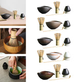 Maxbell 4x Japanese Matcha Whisk Set with Ceramic Bowl Multifunction for Ceremony A
