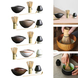 Maxbell 4x Japanese Matcha Whisk Set with Ceramic Bowl Multifunction for Ceremony A