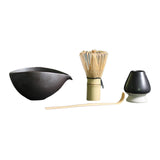 Maxbell 4x Japanese Matcha Whisk Set with Ceramic Bowl Multifunction for Ceremony A