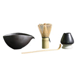 Maxbell 4x Japanese Matcha Whisk Set with Ceramic Bowl Multifunction for Ceremony A