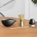 Maxbell 4x Japanese Matcha Whisk Set with Ceramic Bowl Multifunction for Ceremony A