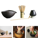Maxbell 4x Japanese Matcha Whisk Set with Ceramic Bowl Multifunction for Ceremony A