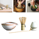 Maxbell 4x Japanese Matcha Whisk Set with Ceramic Bowl Multifunction for Ceremony D