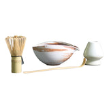 Maxbell 4x Japanese Matcha Whisk Set with Ceramic Bowl Multifunction for Ceremony D