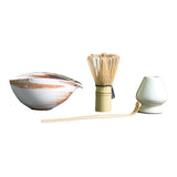 Maxbell 4x Japanese Matcha Whisk Set with Ceramic Bowl Multifunction for Ceremony D
