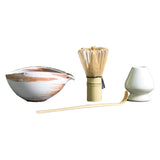 Maxbell 4x Japanese Matcha Whisk Set with Ceramic Bowl Multifunction for Ceremony D