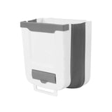 Maxbell Hanging Trash Can Mounted Collapsible for Counter Top Cabinet Kitchen Gray white
