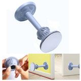 Maxbell Door Stop Doorstops Floor Mount Wall Protector for Office Home Bathroom Straight Blue