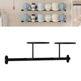 Maxbell Wall Mounted Hat Rack Display Rack Hooks for Home Living Room Decoration Black