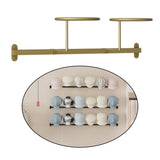 Maxbell Wall Mounted Hat Rack Display Rack Hooks for Home Living Room Decoration Gold