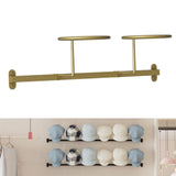 Maxbell Wall Mounted Hat Rack Display Rack Hooks for Home Living Room Decoration Gold