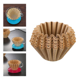 Maxbell 50Pcs Coffee Filter Paper Basket Filters Paper for Coffee Machine L
