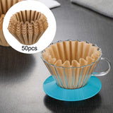 Maxbell 50Pcs Coffee Filter Paper Basket Filters Paper for Coffee Machine L