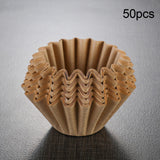 Maxbell 50Pcs Coffee Filter Paper Basket Filters Paper for Coffee Machine L
