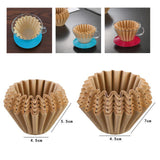 Maxbell 50Pcs Coffee Filter Paper Basket Filters Paper for Coffee Machine L
