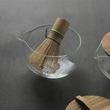 Maxbell Textured Glass Matcha Bowl Heat Resistant Scratch Resistant Teaware for Home