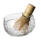Maxbell Textured Glass Matcha Bowl Heat Resistant Scratch Resistant Teaware for Home