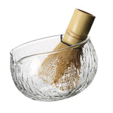Maxbell Textured Glass Matcha Bowl Heat Resistant Scratch Resistant Teaware for Home