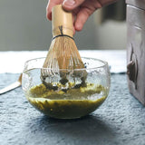 Maxbell Textured Glass Matcha Bowl Heat Resistant Scratch Resistant Teaware for Home
