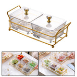 Maxbell Container Metal Frame Transparent Portable for Picnic Restaurant Kitchen 2pcs