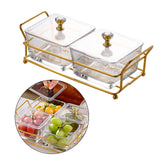 Maxbell Container Metal Frame Transparent Portable for Picnic Restaurant Kitchen 2pcs