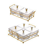 Maxbell Container Metal Frame Transparent Portable for Picnic Restaurant Kitchen 2pcs