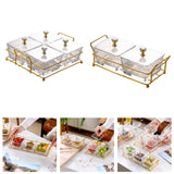 Maxbell Container Metal Frame Transparent Portable for Picnic Restaurant Kitchen 2pcs