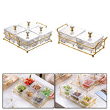 Maxbell Container Metal Frame Transparent Portable for Picnic Restaurant Kitchen 2pcs