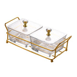 Maxbell Container Metal Frame Transparent Portable for Picnic Restaurant Kitchen 2pcs