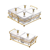 Maxbell Container Metal Frame Transparent Portable for Picnic Restaurant Kitchen 2pcs