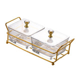 Maxbell Container Metal Frame Transparent Portable for Picnic Restaurant Kitchen 2pcs