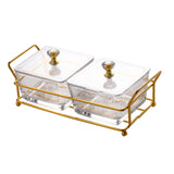 Maxbell Container Metal Frame Transparent Portable for Picnic Restaurant Kitchen 2pcs