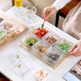 Maxbell Container Metal Frame Transparent Portable for Picnic Restaurant Kitchen 2pcs