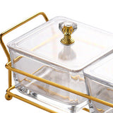 Maxbell Container Metal Frame Transparent Portable for Picnic Restaurant Kitchen 2pcs