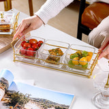 Maxbell Container Metal Frame Transparent Portable for Picnic Restaurant Kitchen 4pcs