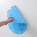 Maxbell Shower Foot Scrubber with Suction Cups Non Slip for Men Teens Holiday Gifts Blue