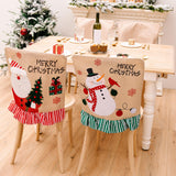 Maxbell Christmas Chair Cover Stretch Xmas Decoration for Holiday Kitchen Hotel Santa