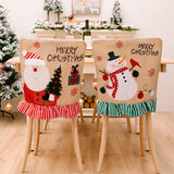 Maxbell Christmas Chair Cover Stretch Xmas Decoration for Holiday Kitchen Hotel Santa