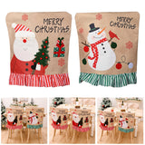 Maxbell Christmas Chair Cover Stretch Xmas Decoration for Holiday Kitchen Hotel Santa