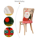 Maxbell Christmas Chair Cover Stretch Xmas Decoration for Holiday Kitchen Hotel Santa