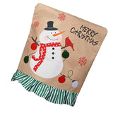 Maxbell Christmas Chair Cover Stretch Xmas Decoration for Holiday Kitchen Hotel Snowman