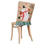 Maxbell Christmas Chair Cover Stretch Xmas Decoration for Holiday Kitchen Hotel Snowman