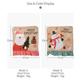 Maxbell Christmas Chair Cover Stretch Xmas Decoration for Holiday Kitchen Hotel Snowman