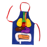 Maxbell DIY Organ Apron Educational Tool Apron Kitchen Apron Cooking Apron Bib